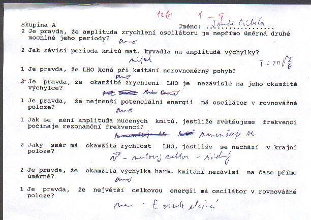 Psemka z fyziky - teorie